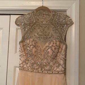 JOVANI  chiffon blush pink, some hem work needed , not altered ,